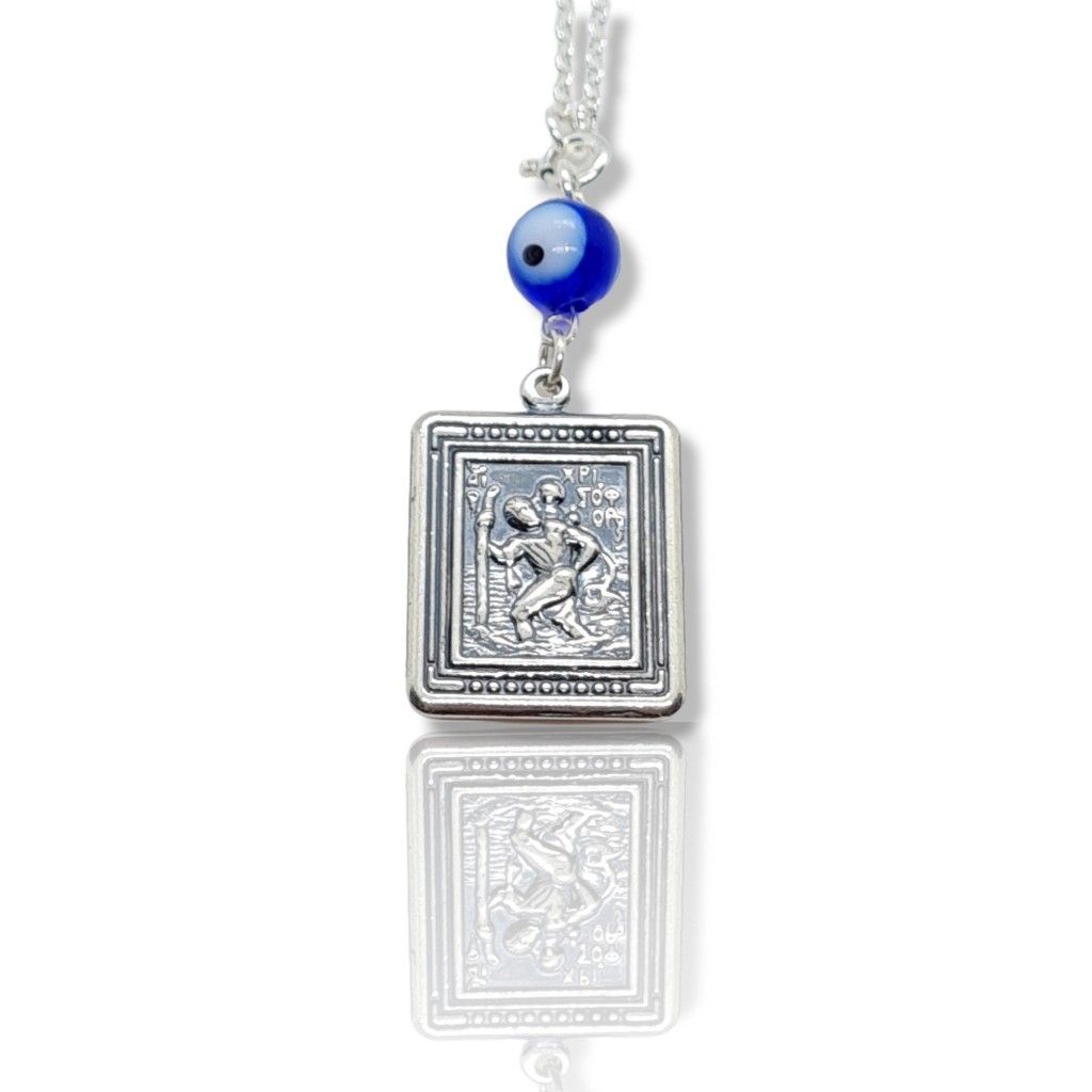 Silver 925° car charm with Saint Christopher (code M2334)